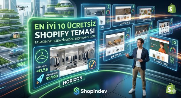 2026'nın En İyi 10 Ücretsiz Shopify Teması
