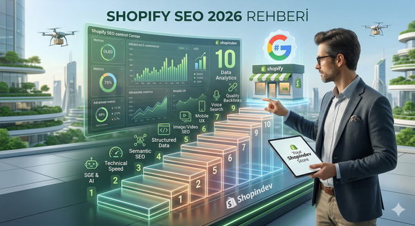 Shopify SEO Rehberi 2026: 10 Adımda Zirveye Yolculuk